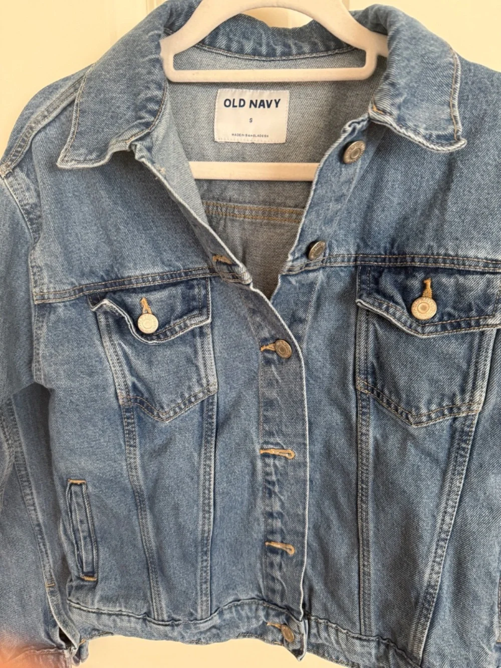 old navy denim childs jacket light denim zize small